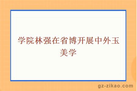 學(xué)院林強在省博開(kāi)展中外玉美學(xué)