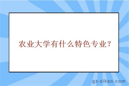 大學(xué)有什么特色專(zhuān)業(yè)？