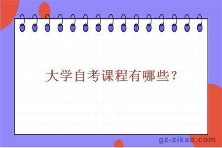 大學(xué)自考課程有哪些？
