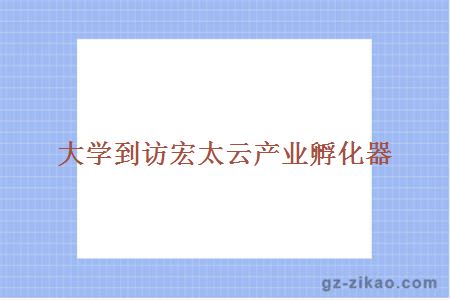 大學(xué)到訪(fǎng)宏太云產(chǎn)業(yè)孵化器
