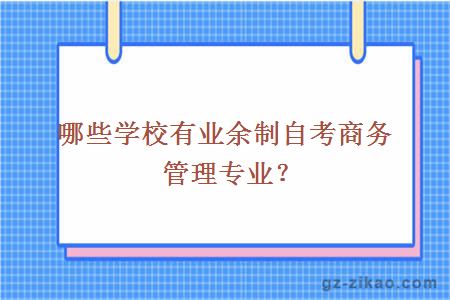自考商務(wù)管理
