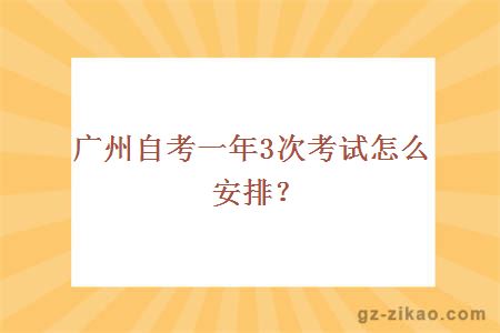 自考考試安排