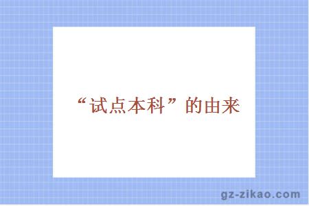 試點(diǎn)本科