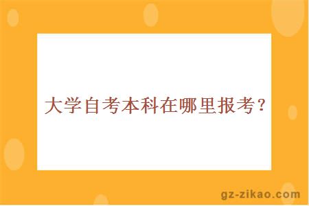 自考本科專(zhuān)業(yè)