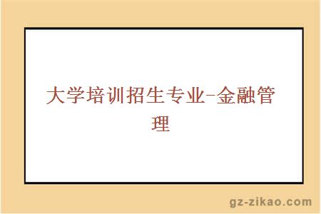 金融管理專(zhuān)業(yè)