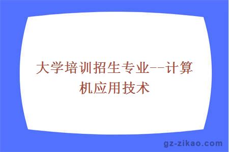 大學(xué)培訓招生專(zhuān)業(yè)--計算機應用技術(shù)