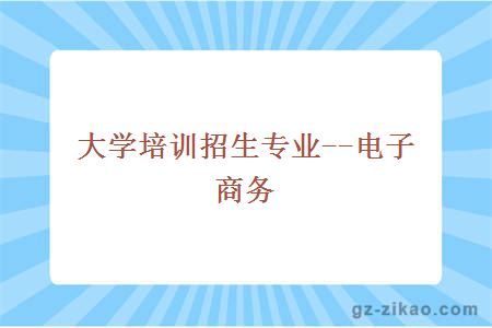 電子商務(wù)專(zhuān)業(yè)