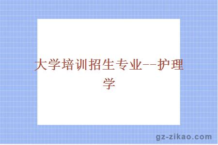 大學(xué)培訓招生專(zhuān)業(yè)--護理學(xué)