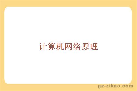 計算機網(wǎng)絡(luò )原理