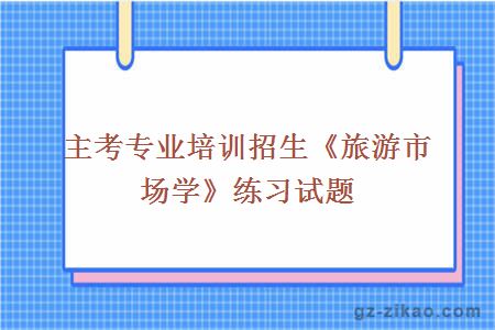 自考《旅游市場(chǎng)學(xué)》練習試題