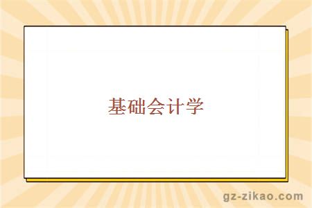 基礎會(huì )計學(xué)