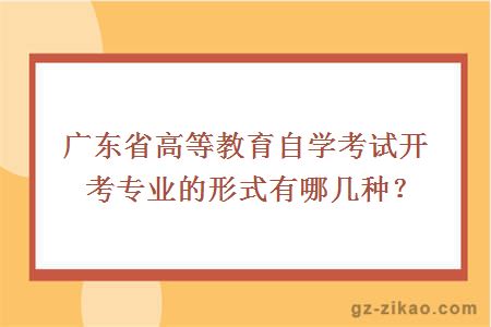 廣東省高等教育自學(xué)考試開(kāi)考專(zhuān)業(yè)的形式有哪幾種?