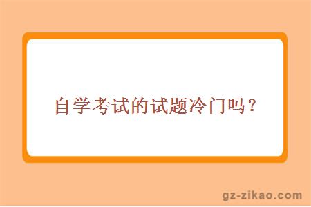 自學(xué)考試的試題冷門(mén)嗎？