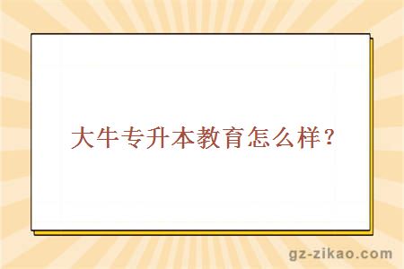 大牛專(zhuān)升本教育