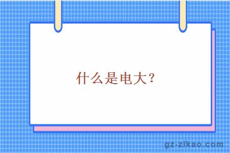 什么是電大？