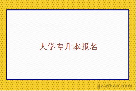大學(xué)專(zhuān)升本報名