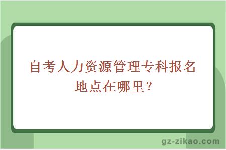 自考人力資源管理專(zhuān)科