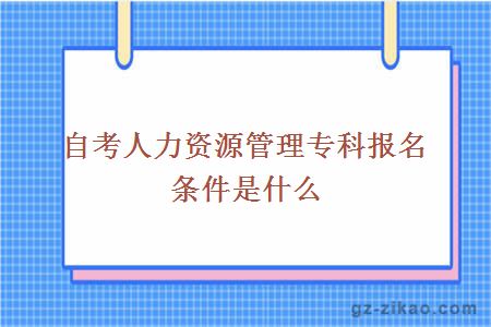 自考人力資源管理