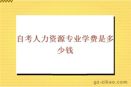 自考人力資源管理