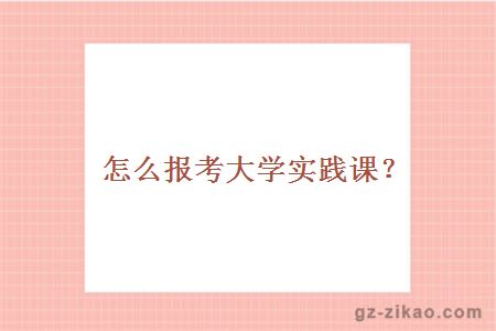 怎么報考大學(xué)實(shí)踐課？
