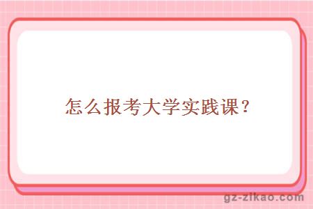 怎么報考大學(xué)實(shí)踐課？