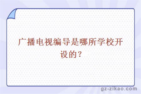 廣播電視編導