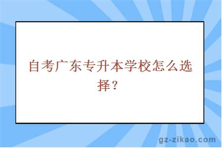 廣東專(zhuān)升本學(xué)校選擇