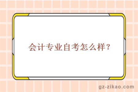 會(huì )計專(zhuān)業(yè)自考