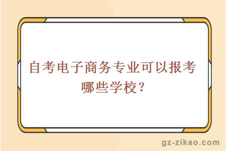 自考電子商務(wù)專(zhuān)業(yè)可以報考哪些學(xué)校？
