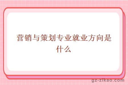營(yíng)銷(xiāo)與策劃專(zhuān)業(yè)就業(yè)