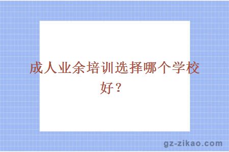 成人業(yè)余培訓學(xué)校
