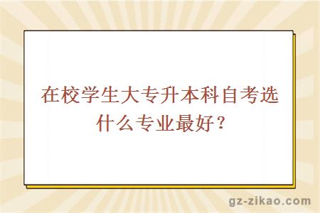 在校學(xué)生大專(zhuān)升本科自考
