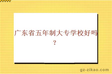 廣東省五年制大專(zhuān)學(xué)校好嗎