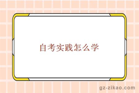 自考實(shí)踐學(xué)習