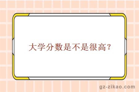 大學(xué)分數是不是很高？