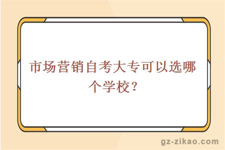 市場(chǎng)營(yíng)銷(xiāo)自考大專(zhuān)