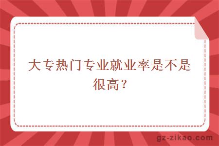 大專(zhuān)熱門(mén)專(zhuān)業(yè)就業(yè)率是不是很高