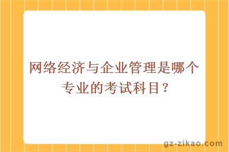 網(wǎng)絡(luò )經(jīng)濟與企業(yè)管理