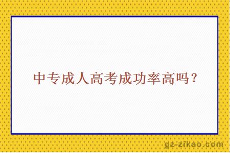 中專(zhuān)成人高考成功率