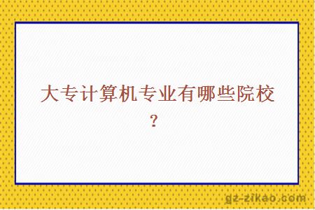 大專(zhuān)計算機有哪些院校