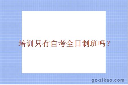 培訓只有自考全日制班嗎？