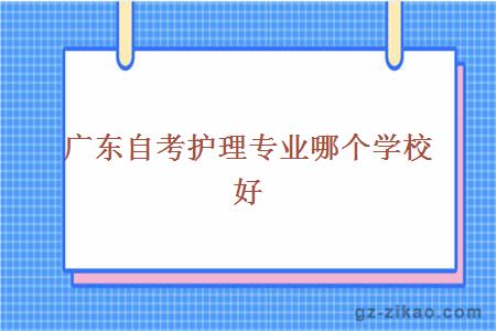 廣東自考護理專(zhuān)業(yè)哪個(gè)學(xué)校好