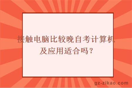接觸電腦比較晚自考計算機及應用適合嗎？