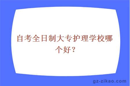 自考全日制大專(zhuān)護理學(xué)校哪個(gè)好