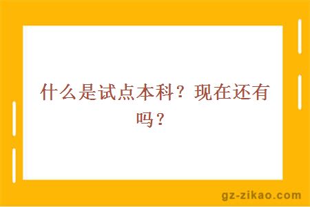 試點(diǎn)本科
