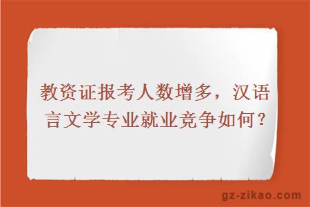 教資證報考人數增多，漢語(yǔ)言文學(xué)專(zhuān)業(yè)就業(yè)競爭如何？