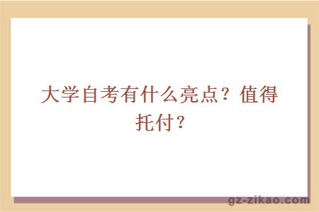 大學(xué)自考有什么亮點(diǎn)？值得托付？