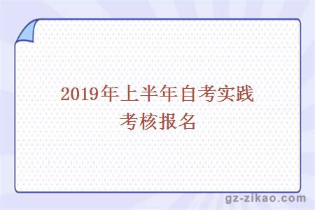 2019年上半年自考實(shí)踐考核報名
