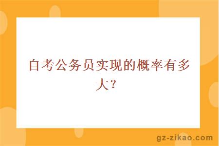 自考公務(wù)員實(shí)現的概率有多大？