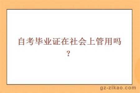 自考畢業(yè)證